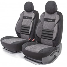Комплект чехлов на передние сиденья Comfort Combo, велюр, CMB-0405 BK/GY 