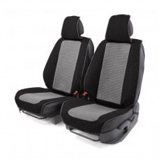Каркасные 3D накидки на передние сиденья Autoprofi "Car Performance", 2 шт., лен CUS-3024 BK/GY