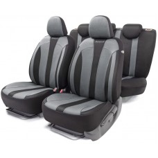 Чехлы на сиденья передние и задние в авто Autoprofi Performance PFR-1505 BK/GY черный / Материал - hexagon polyester / автомобильные в машину