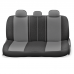 Чехлы на сиденья передние и задние в авто Autoprofi Comfort COM-1105H черный / серый / ортопедическая спинка и борта сиденья / велюр автомобильные в машину / литые подголовники