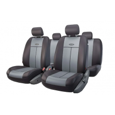 Чехлы на сиденья передние и задние Autoprofi TT series (черный/серый)