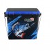 Ящик рыболовный Helios, зимний, односекционный, 19 литров, с рисунком, синий