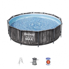 Каркасный бассейн Bestway 5614X BW / Steel Pro Max / 366х100см / 9150л / фильтр-насос / 2006л/ч / лестница