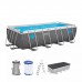 Каркасный прямоугольный бассейн Bestway 561MB BW / Power Steel / 488х244х122см, 11532л, фил.насос 3028л/ч, лестница, тент