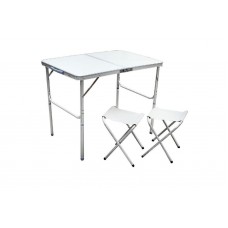 Стол средний + 2 стула Alumi Folding Table 90x60x70